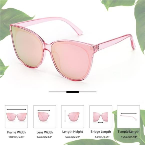 Sunglasses for Women, Polarized Oversized Vintage Eyewear -  UV Protection main image 6